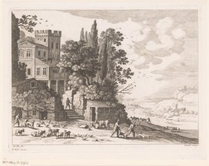 Landscape with House, Figures, and Cattle