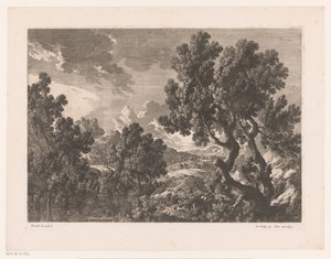 Rocky Landscape with Trees by Water