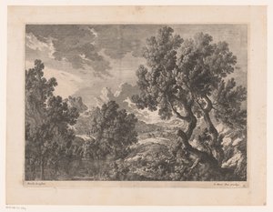Rocky Landscape with Trees by Water