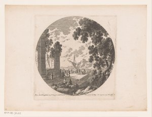 Ruins on a Quay by the Sea