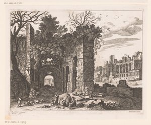 Resting Family in Front of a Ruin