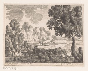 Plain in Hilly Landscape with Figures by Nicolas Perelle