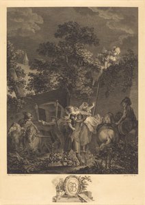 The Nocturnal Abduction by Nicolas Ponce after Pierre Antoine Baudouin