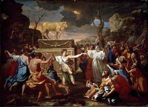 Adoration of the Golden Calf by Nicolas Poussin
