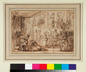 Antique Sacrifice in a Temple by Nicolas Poussin