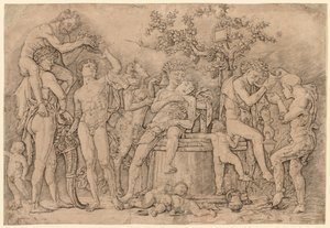 Bacchanal with a Wine Vat by Nicolas Poussin