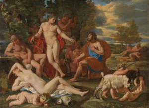 Midas and Bacchus by Nicolas Poussin