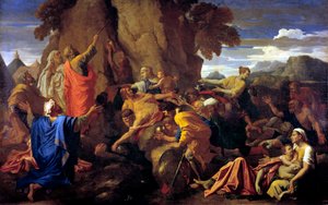 Moses Striking the Rock by Nicolas Poussin