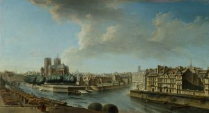 The Chevet of Notre-Dame and the Western Tip of Île Saint-Louis, in 1769 by Nicolas Raguenet