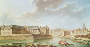 The Ile Saint-Louis and the Hotel de Bretonvilliers in 1757 by Nicolas Raguenet