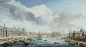 The Louvre, Pont-Neuf and Collège des Quatre-Nations, Now the Institut de France, Seen from the Pont Royal by Nicolas Raguenet