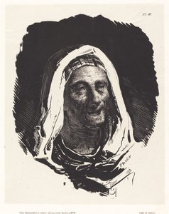 Head of an Old Woman by Nicolas Toussaint Charlet