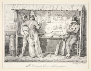 Le Marchand de Dessins Lithographiques by Nicolas Toussaint Charlet