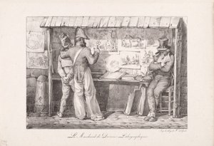 The Lithograph Seller by Nicolas Toussaint Charlet