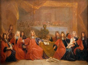 The Reeve of the Merchants and the Councilmen of the City of Paris Deliberating on the Offer of a Feast to Louis XIV