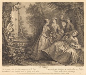 Noon by Nicolas de Larmessin IV after Nicolas Lancret