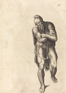 Striding Man by Nicolaus Beatrizet after Michelangelo