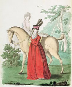 A Lady going out on horseback in riding dress from Nikolaus Heideloff