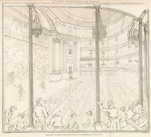 Interior view of Drury Lane Theatre, London by Nicolaus von Heideloff