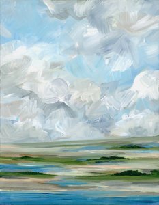 Cloudy Marsh Serenity by Nicole Walsh