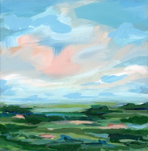 Serene Pastel Landscape by Nicole Walsh