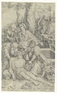 The Entombment of Christ by Nicoletto da Modena (attributed to)