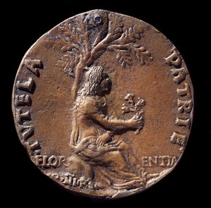 Medallion representing Lorenzo de Medici, known as the Magnificent by Nicolo Spinelli