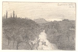 Italian Landscape by Niels Jakob Jakobsen Bjerre
