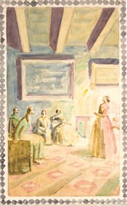 Five Sketches for Fresco Decorations in the H.C. Andersen Memorial Hall in Odense by Niels Larsen Stevns