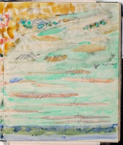 Landscape Study. Color Indications by Niels Larsen Stevns