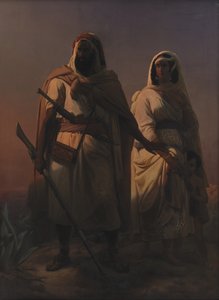 An Arab Family in the Desert