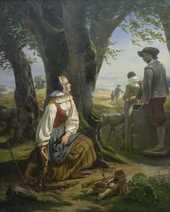 Kirsten Svendsdatter Finds the Gold Horn at Gallehus on 20 July 1639 by Niels Simonsen