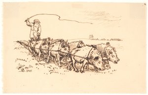 Farmer Ploughing the Land by Niels Skovgaard