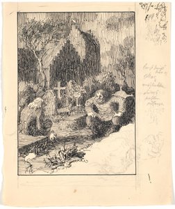 The Beach Watchman and the Church Grim by Niels Skovgaard