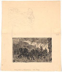 Two Illustration Drafts for Sønderjyske Folkesagn, by F. Ohrt. F.o. Where You Least Expect It and F.n. King Abel and the Ropemakers by Niels Skovgaard