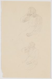 Two Studies of a Seated Young Girl