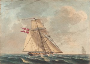A Danish Cutter Sailing Close to the Wind