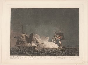 The Battle between the Brig Lougen and an English Brig, March 14, 1808 by Niels Truslew