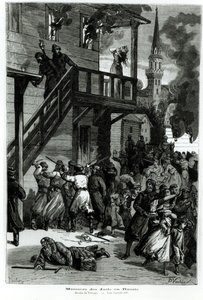 Slaughter of the Jews in Russia, engraved by Gustave Voulquin from Le Journal Illustre, June 1881