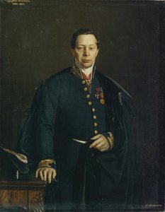 Portrait of the artist Pyotr Basin 1794-1881 by Nikanor Leontievich Tiutriumov