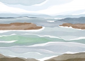 Abstract Ocean Layers by Nikita Jariwala