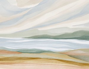 Calm Watercolor Landscape by Nikita Jariwala