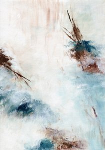 Earthy Aqua Abstract by Nikita Jariwala
