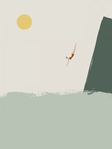 Ocean Cliff Dive by Nikita Jariwala