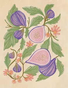 Purple Figs and Flowers by Nikita Jariwala