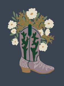 Western Floral Boot