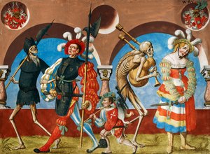 Death, Mercenary and Prostitute from the Dance of Death Cycle by Albrecht Kauw by Niklaus Manuel
