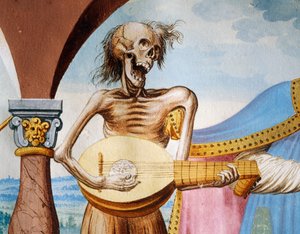 Death playing the mandola (detail)