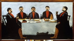 The Feast of the Five Princes by Niko Pirosmani