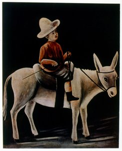 Small boy on a donkey